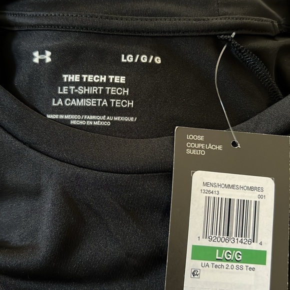 UNDER ARMOUR • Men’s Black UA Tech 2.0 Short Sleeve Tee Shirt - Picture 7 of 7
